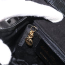 Salvatore Ferragamo Vala Hand Bag Patent leather 2way Black Gold Auth 172895-22