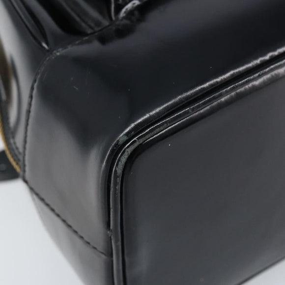 GUCCI Bamboo Body Bag Patent leather Black Gold 003 3444 0027 Auth 172896