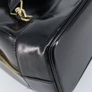 GUCCI Bamboo Body Bag Patent leather Black Gold 003 3444 0027 Auth 172896-9