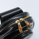 GUCCI Bamboo Body Bag Patent leather Black Gold 003 3444 0027 Auth 172896-10