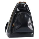 GUCCI Bamboo Body Bag Patent leather Black Gold 003 3444 0027 Auth 172896-1