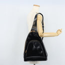 GUCCI Bamboo Body Bag Patent leather Black Gold 003 3444 0027 Auth 172896-23