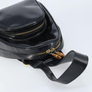 GUCCI Bamboo Body Bag Patent leather Black Gold 003 3444 0027 Auth 172896-6