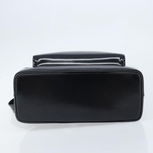 GUCCI Bamboo Body Bag Patent leather Black Gold 003 3444 0027 Auth 172896