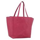 CELINE Cabas Phantom Tote Bag Leather Pink Gold Auth 172899-1