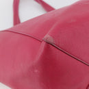 CELINE Cabas Phantom Tote Bag Leather Pink Gold Auth 172899-14