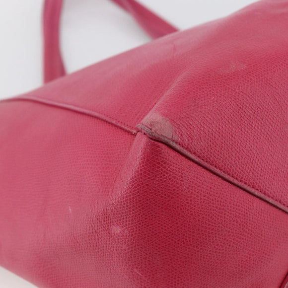 CELINE Cabas Phantom Tote Bag Leather Pink Gold Auth 172899