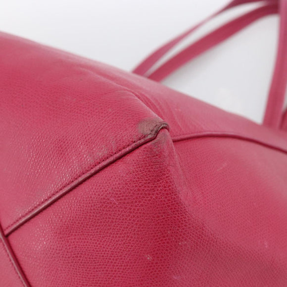 CELINE Cabas Phantom Tote Bag Leather Pink Gold Auth 172899