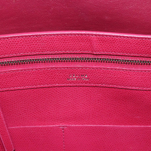 CELINE Cabas Phantom Tote Bag Leather Pink Gold Auth 172899