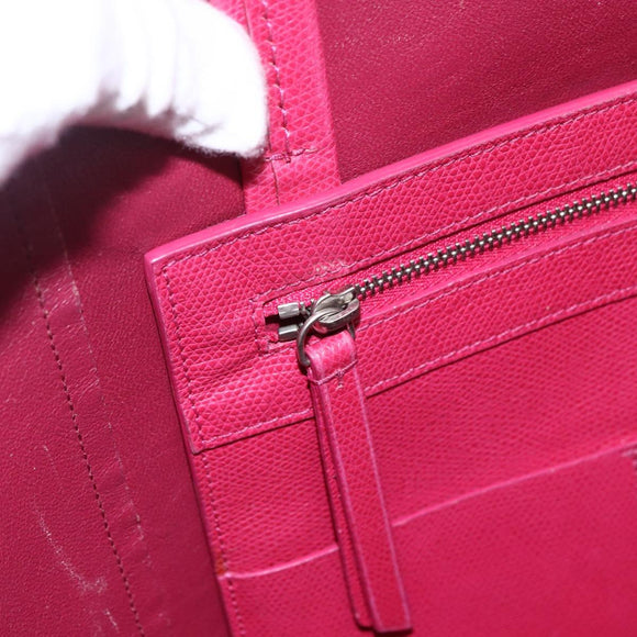CELINE Cabas Phantom Tote Bag Leather Pink Gold Auth 172899