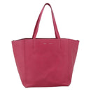 CELINE Cabas Phantom Tote Bag Leather Pink Gold Auth 172899-13