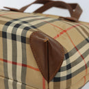 Burberry Nova Check Handtasche Canvas Beige Gold Auth 172901-15