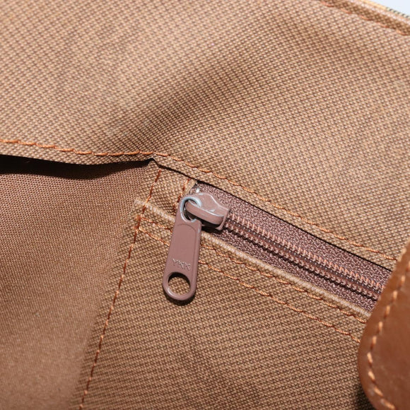 Burberry Nova Check Handtasche Canvas Beige Gold Auth 172901
