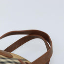 Burberry Nova Check Handtasche Canvas Beige Gold Auth 172901-8