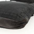 PRADA Shoulder Bag Nylon Leather Black Silver Auth 172902-16