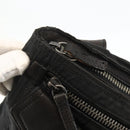 PRADA Shoulder Bag Nylon Leather Black Silver Auth 172902-10