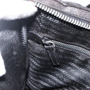 PRADA Shoulder Bag Nylon Leather Black Silver Auth 172902-21