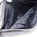 PRADA Shoulder Bag Nylon Leather Black Silver Auth 172902-23