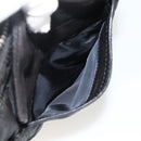 PRADA Shoulder Bag Nylon Leather Black Silver Auth 172902-24