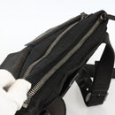 PRADA Shoulder Bag Nylon Leather Black Silver Auth 172902-6