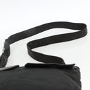 PRADA Shoulder Bag Nylon Leather Black Silver Auth 172902-8