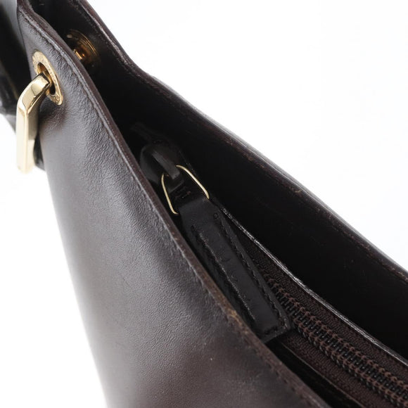 GUCCI GG Canvas Bamboo Shoulder Bag Leather Brown Gold 001 3007 Auth 172905