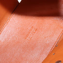 PRADA Studs Shoulder Bag Leather plastic Brown Silver Auth 172906SAV-9