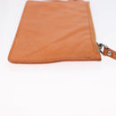 PRADA Studs Shoulder Bag Leather plastic Brown Silver Auth 172906SAV-18