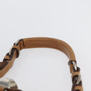 PRADA Studs Shoulder Bag Leather plastic Brown Silver Auth 172906SAV-7