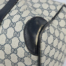 GUCCI GG Supreme Boston Bag PVC Navy Gold Auth 172914-9