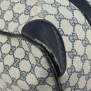 GUCCI GG Supreme Boston Bag PVC Navy Gold Auth 172914-16