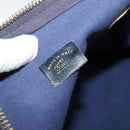 GUCCI GG Supreme Boston Bag PVC Navy Gold Auth 172914-12