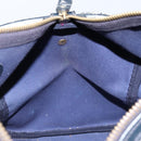 GUCCI GG Supreme Boston Bag PVC Navy Gold Auth 172914-17