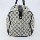 GUCCI GG Supreme Boston Bag PVC Navy Gold Auth 172914-3