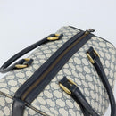 GUCCI GG Supreme Boston Bag PVC Navy Gold Auth 172914-6