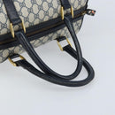 GUCCI GG Supreme Boston Bag PVC Navy Gold Auth 172914-7