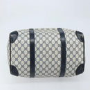 GUCCI GG Supreme Boston Bag PVC Navy Gold Auth 172914-5