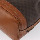 CELINE Macadam Canvas purse Shoulder Bag PVC Leather Brown Gold Auth 172917-16