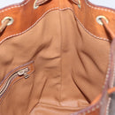 CELINE Macadam Canvas purse Shoulder Bag PVC Leather Brown Gold Auth 172917-20