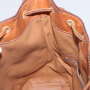 CELINE Macadam Canvas purse Shoulder Bag PVC Leather Brown Gold Auth 172917-21