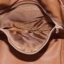 CELINE Macadam Canvas purse Shoulder Bag PVC Leather Brown Gold Auth 172917-23