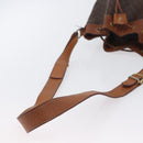 CELINE Macadam Canvas purse Shoulder Bag PVC Leather Brown Gold Auth 172917-7
