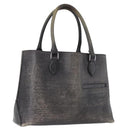 Berluti Calligraphy To Joule Tote Bag Leather Black Silver Auth 172921-1