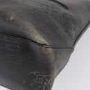 Berluti Calligraphy To Joule Tote Bag Leather Black Silver Auth 172921-14