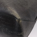 Berluti Calligraphy To Joule Tote Bag Leather Black Silver Auth 172921-16