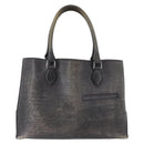 Berluti Calligraphy To Joule Tote Bag Leather Black Silver Auth 172921-13