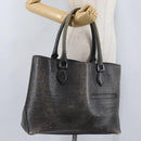 Berluti Calligraphy To Joule Tote Bag Leather Black Silver Auth 172921-21