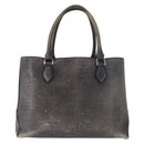 Berluti Calligraphy To Joule Tote Bag Leather Black Silver Auth 172921-2
