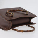 GUCCI Bamboo Hand Bag Leather Brown Gold 002 123 0260 Auth 172931-6