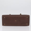 GUCCI Bamboo Hand Bag Leather Brown Gold 002 123 0260 Auth 172931-5